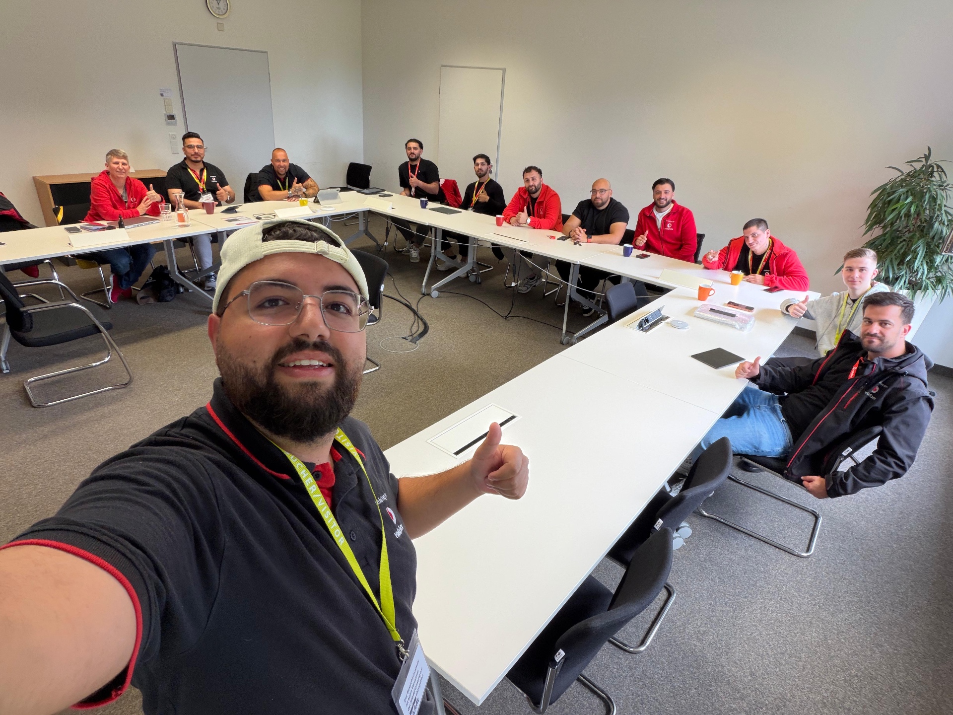 Vodafone Team-Meeting im Schulungsraum